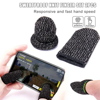 2 шт./компл. Игровые Рукава для пальцев с противоскользящей защитой от пота для Телефонных игр NK-Shopping