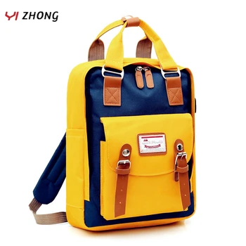 YIZHONG, холщовый рюкзак для ноутбука с USB-зарядкой, Женский рюкзак, Водонепроницаемый Оксфордский рюкзак для Путешествий, кошелек Большой емкости, Унисекс, сумка для книг, Mochila