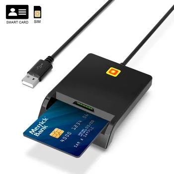 X01 USB Считыватель смарт-карт для банковских карт IC/ID EMV card Reader Высокого Качества для Windows 7 8 10 Linux OS USB-CCID ISO 7816