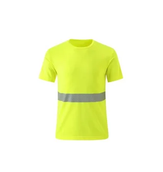 Летняя популярная дышащая светоотражающая футболка с предупреждением о безопасности, короткие рукава, индивидуальный логотип