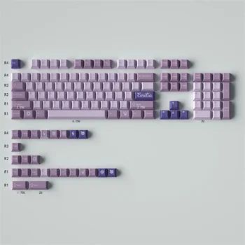 Сублимационный краситель GMK Purple Frost Witch Keycaps Японский Колпачок Для ключей Вишневый Профиль PBT 129/23 Клавиши Для Механической клавиатуры MX Switch