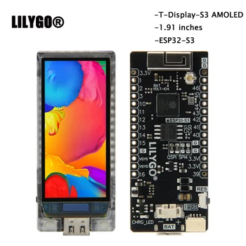 LILYGO® T-Display-S3 AMOLED ESP32-S3 1,9-дюймовый RM67162 Плата разработки AMOLED-дисплея OLED WIFI Bluetooth 5,0 Беспроводной модуль