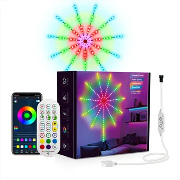 Умная RGB IC светодиодная лампа для фейерверков, декоративная лампа с приложением music USB 5v water bluetooth controller, Симфонический фейерверк, ночной светильник