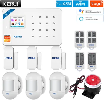 KERUI W181 Домашняя Охранная Сигнализация Мобильное приложение, Получающее GSM WIFI Соединение, Цветная Охранная Сигнализация, Сирена, Экран Беспроводной Системы