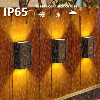 1-16 шт., Солнечная лампа, наружные светодиодные фонари IP65, водонепроницаемые для украшения сада, балкона, двора, уличного настенного декора, ламп для садоводства Изображение 2