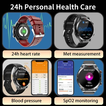 ЭКГ + PPG Смарт-Часы Мужские Bluetooth Call Clock Частота сердечных сокращений Кровяное давление Кислород в крови Здоровье Контроль уровня сахара в крови Смарт-Часы Изображение 2