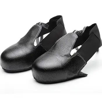 Мужская И Женская Рабочая обувь для улицы, Защитный чехол, Защитные носочки, Кожаный эластичный чехол для обуви Унисекс для размера 36-46