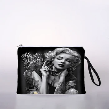 Картина маслом Монро, женская косметичка, цифровая печать, косметичка, дорожная сумка для хранения, косметичка