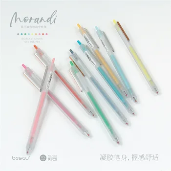 Besgu Прозрачная гелевая ручка Mo Landi Color Press Simple 0,5 мм Набор цветных ручек № 71063 Изображение 2