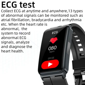2023 Смарт-браслет для измерения уровня сахара в крови ЭКГ PPG Часы Уровень глюкозы в крови Температура Мониторинг сердечного ритма Водонепроницаемые Фитнес-смарт-браслеты для мужчин Изображение 2