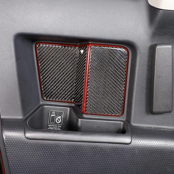Для Toyota FJ Cruiser 2007-2021 Внутренняя ручка задней двери автомобиля из мягкого углеродного волокна, слот для коврика, накладка, наклейка, автомобильные аксессуары