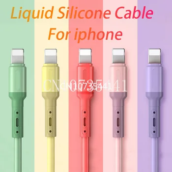 3A USB-кабель для iPhone 14 13 12 11 Pro Max Xs X Кабель, кабель для быстрой зарядки iPhone, Жидкий силиконовый кабель для зарядного устройства, Линия передачи данных 2 М