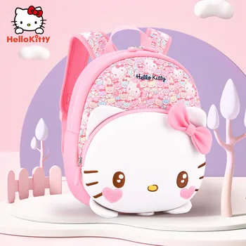 Детский рюкзак Hello Kitty, Оригинальные Школьные сумки Kawaii, сумка Sanrio, Рюкзак для малышей, Детские сумки для Девочек, кошелек на молнии, Рюкзак