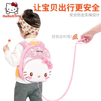Детский рюкзак Hello Kitty, Оригинальные Школьные сумки Kawaii, сумка Sanrio, Рюкзак для малышей, Детские сумки для Девочек, кошелек на молнии, Рюкзак Изображение 2