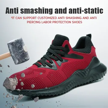 Новая рабочая обувь с низким берцем, со стальным носком, защищающая от ударов, проколов, защита труда, мужская строительная защитная обувь для ног
