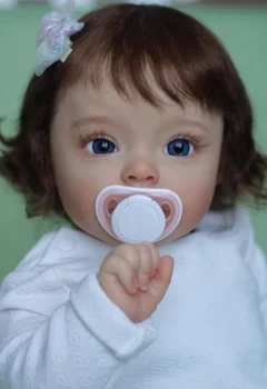 60 СМ Кукла Бебе, Возрожденная Кукла для маленьких девочек, Сью-Сью, 3 Месяца, Ручная Роспись, 3D Тон кожи, Кукла Реального Размера, Видимая Венис