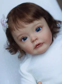 60 СМ Кукла Бебе, Возрожденная Кукла для маленьких девочек, Сью-Сью, 3 Месяца, Ручная Роспись, 3D Тон кожи, Кукла Реального Размера, Видимая Венис Изображение 2