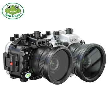 Seafrogs, чехол для камеры для подводного плавания, чехол для Sony A7 RIII, Оборудование для подводной фотосъемки, Водонепроницаемый корпус камеры 130ft