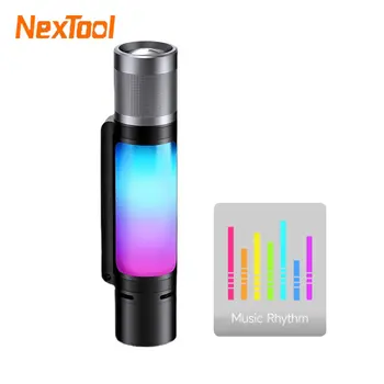 Nextool 12 В 1 Фонарик Водонепроницаемый Динамик USB-C Powerbank с голосовой активацией, цветная музыка RGB, походный светильник