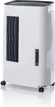 Компактный Портативный Испарительный охладитель с низким Энергопотреблением, Вентилятором и Увлажнителем, Угольным пылевым фильтром и дистанционным управлением, Белый Изображение 2