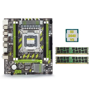 Материнская плата X79 + процессор E5 2640 V2 + 2X8 ГБ DDR3 1600 МГц REG ECC RAM Комплект памяти LGA 2011 M.2 NVME Комплект деталей материнской платы Изображение 2