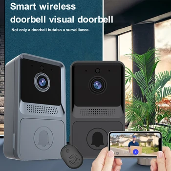 Умный дом HD Визуальный дверной звонок высокого разрешения, видеокамера безопасности, Беспроводной домофон с ИК-ночным видением, мониторинг в режиме реального времени