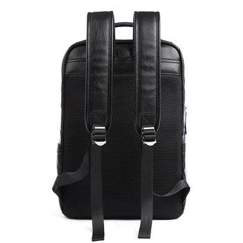 Мужской кожаный рюкзак премиум-класса в деловом стиле большой емкости для повседневных поездок на работу Mochila, 15,6-дюймовый кожаный винтажный рюкзак для ноутбука Изображение 2