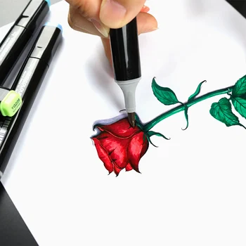 Finecolour EF102 Ландшафтный Дизайн, Садоводство, Художественные маркеры, ручка, маркеры с двумя головками, Набор для рисования, Мягкая кисть, маркер, ручка Изображение 2