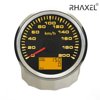 RAXEL Водонепроницаемый Датчик скорости GPS Спидометр 0-120 км/ч 0-200 км/Ч Одометр для Авто Грузовика с 8 Цветами Подсветки 85 мм 9-32 В