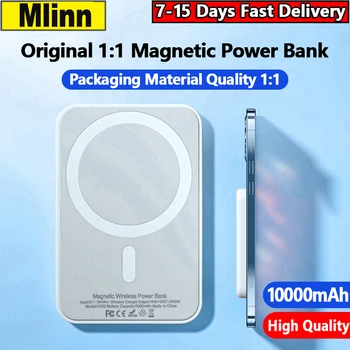 MagSafe Power Bank Оригинальное Магнитное беспроводное индукционное зарядное устройство Macsafe 1:1 Для iPhone 12 13 14 с внешним вспомогательным аккумулятором
