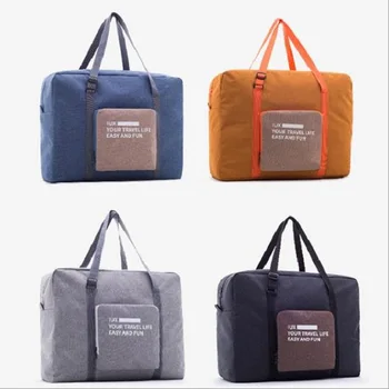 Новая упаковываемая ручная вещевая сумка, Женская складная дорожная сумка, Унисекс, Багажная дорожная сумка, водонепроницаемая дорожная сумка, сумка большой емкости Изображение 2