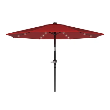 Чистый садовый 10-футовый зонт для патио с солнечной светодиодной подсветкой parasol plage пляжный зонт sunshade