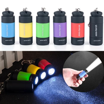 Светодиодный мини-фонарик, брелок, портативный фонарик на открытом воздухе, водонепроницаемый аккумулятор, USB-перезаряжаемые фонари для походов в кемпинг