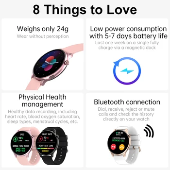 RIHLA Bluetooth Call Smartwatch 2022 Спортивный браслет NFC Беспроводная зарядка Водонепроницаемые мужские и женские Смарт-часы IOS Android Изображение 2