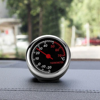 Цифровые часы-термометр для салона мини-автомобиля, изготовленные из высококачественных материалов, от-20 до 70 градусов, измерители для украшения приборной панели
