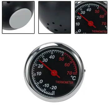Цифровые часы-термометр для салона мини-автомобиля, изготовленные из высококачественных материалов, от-20 до 70 градусов, измерители для украшения приборной панели Изображение 2