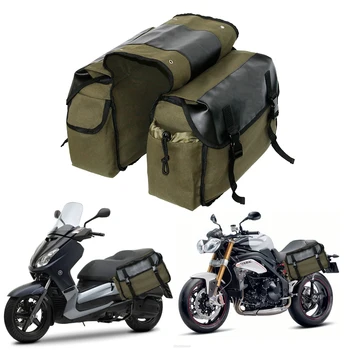 Обновление 2023 года, Седельная сумка для мотоцикла, Холщовая водонепроницаемая сумка для мотоциклов, Боковая сумка для инструментов, Чехол для коробки для мотоцикла Изображение 2