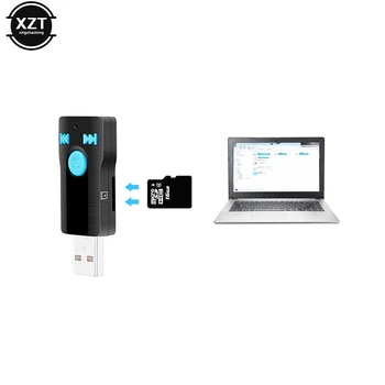 Aux USB Беспроводной адаптер Bluetooth 3.0 Стерео MP3 аудиоприемник для авто Bluetooth громкой связи Автомобильный комплект Динамик Используется для SD-карты Изображение 2