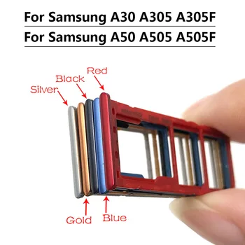 10 шт./лот, слот для двух Sim-карт, держатель лотка для Samsung Galaxy A10 A20 A30 A50 A305F A505F A305 A505 ремонтная деталь Изображение 2