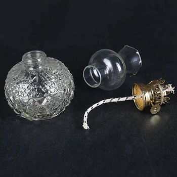 4X керосиновая лампа для помещений, классическая керосиновая лампа с абажуром из прозрачного стекла, церковные принадлежности для дома Изображение 2