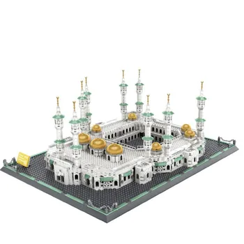 Архитектурная серия Великая мечеть Мекки Модель Строительные блоки Классическая сборка Набор кирпичей Развивающие игрушки подарки