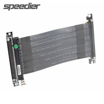 Кабель ADT-Link PCI-E x16 3.0 Riser Со стабильной скоростью вращения для шасси A4 ITX, Удлинитель для видеокарты PCIe 16x с двойным обратным углом наклона