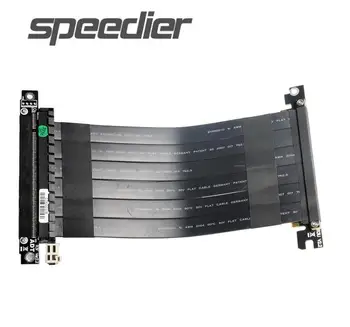 Кабель ADT-Link PCI-E x16 3.0 Riser Со стабильной скоростью вращения для шасси A4 ITX, Удлинитель для видеокарты PCIe 16x с двойным обратным углом наклона Изображение 2