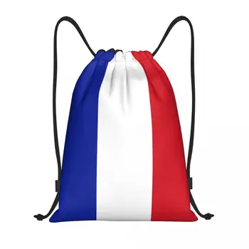 Флаг Франции Сумка На Шнурке Для Мужчин И Женщин, Портативный Спортивный Рюкзак Для Спортзала, Французские Гордые Тренировочные Рюкзаки Для Хранения