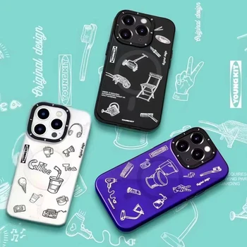 Серия игрушек Youngkit для iPhone 14 Pro Max Case Magsafe с магнитным Кристаллом, Ударопрочная жесткая задняя крышка для Iphone 14 pro Case