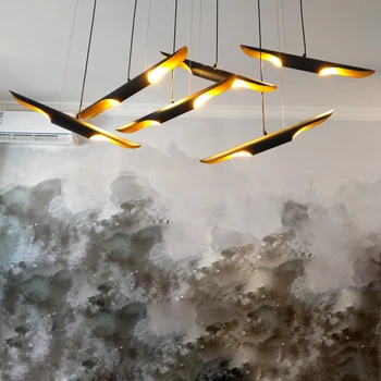 Дизайнерская люстра, освещение в стиле современного искусства, ресторанная люстра, Подвесной светильник для спальни, бар, Островное украшение Изображение 2