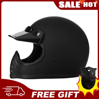 Японская технология, легкий мотоциклетный шлем из стекловолокна, Винтажный Защитный шлем для скоростного спуска по мотокроссу, Moto Casco