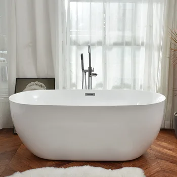 Акриловая семейная ванна для маленькой квартиры, термостатическая ванна с тонкими краями, независимая интегрированная ванна императорской наложницы