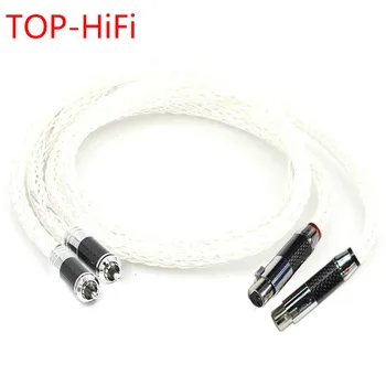 TOP-HiFi 7N OCC Посеребренный XLR Балансный кабель RCA Штекер-розетка XLR Аудиокабель 16 + 16AG Twist Cable