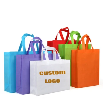 20 шт., тканевая сумка для малого бизнеса, индивидуальная сумка с логотипом, тканевая сумка для одежды, нетканая сумка (плата за печать не включена)